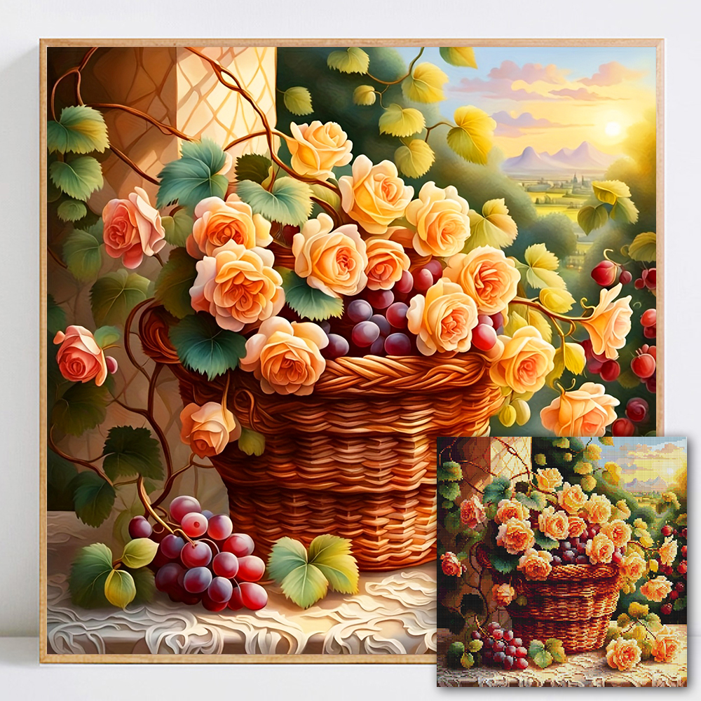 Resin Art For Beginners - Flower Diamond Painting Kit Full Square