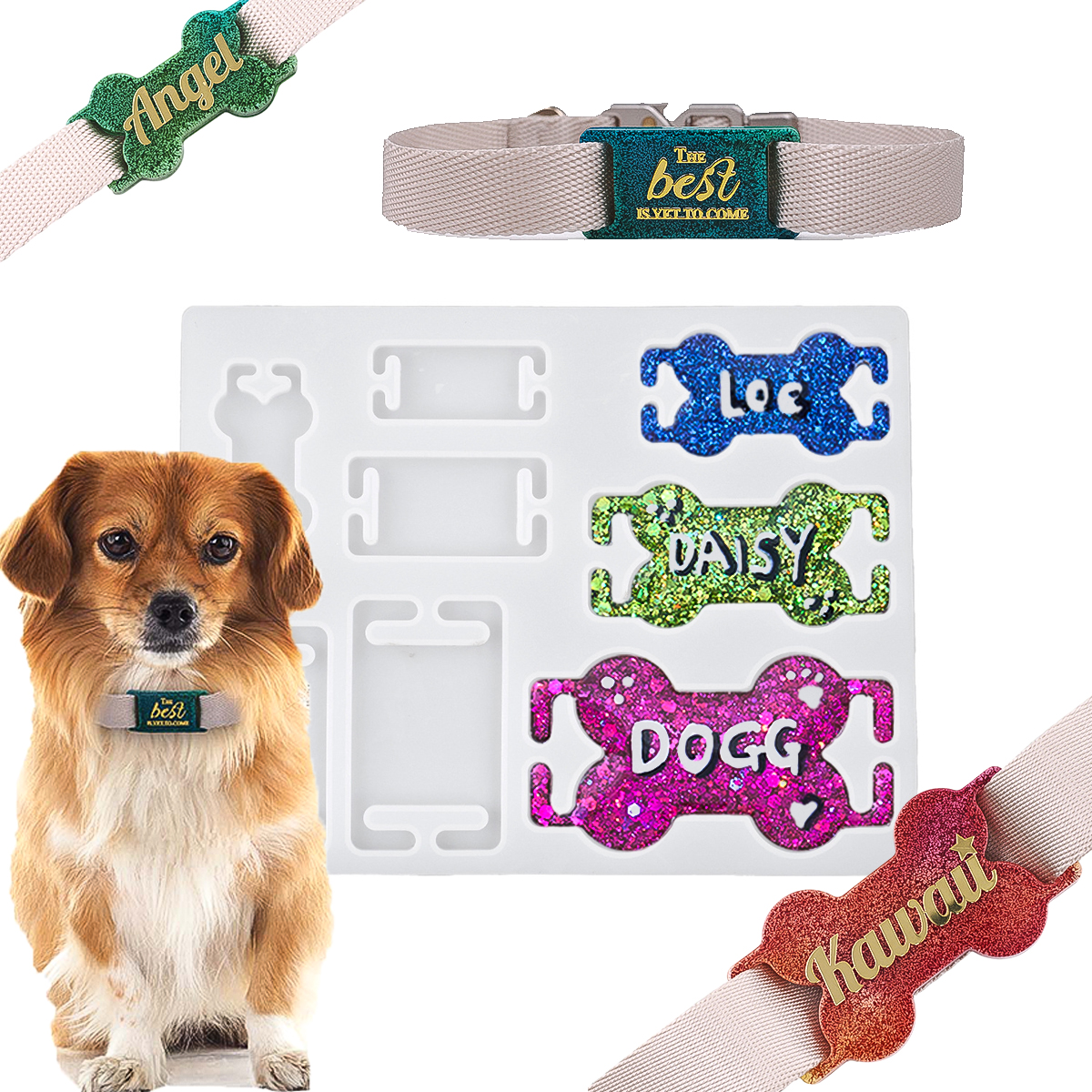 Resin Art Craft - DIY Cat Dog ID Tag Silicone