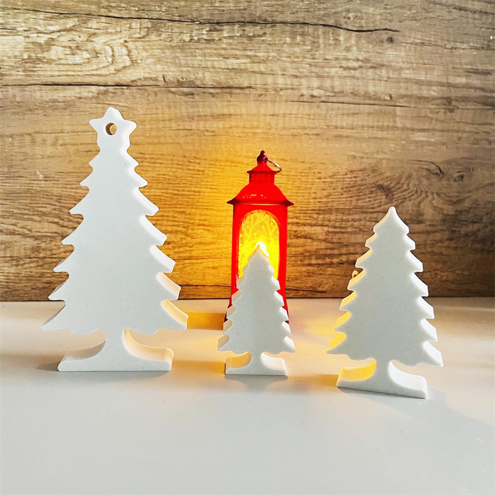 Xmas Resin Art - Christmas Tree Aromath Gypsum Plaster Mold