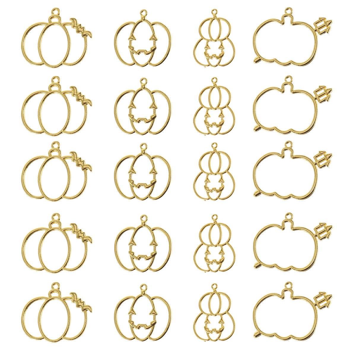 Resin Art Craft - 20Pcs DIY Pumpkin Resin Pendant Mold