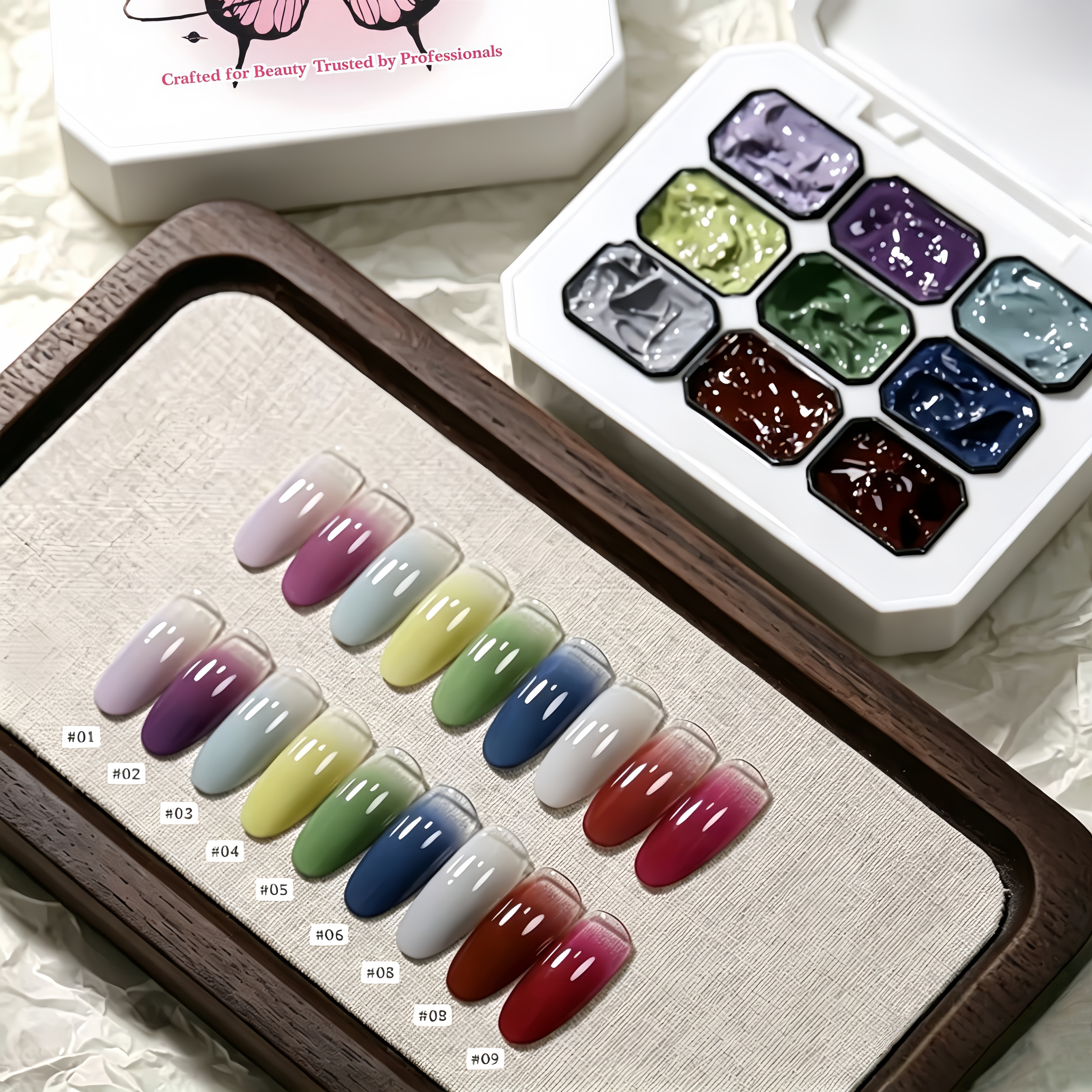 Resin Art Gel - 1pc solid 9-grid color painting gel