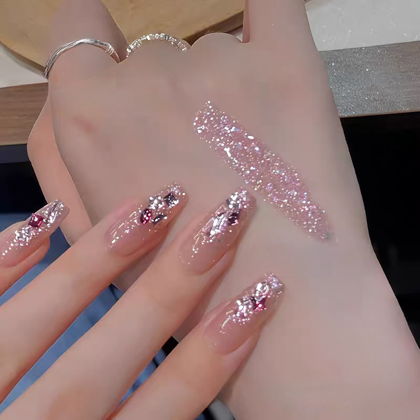 Resin Art Price - 1-6pcs SHAKA Spring Summer Pink Crystal