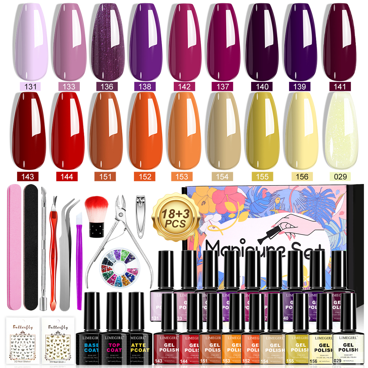Resin Art Kit For Beginners - LIMEGIRL 18 PCS Gel Nail Polish