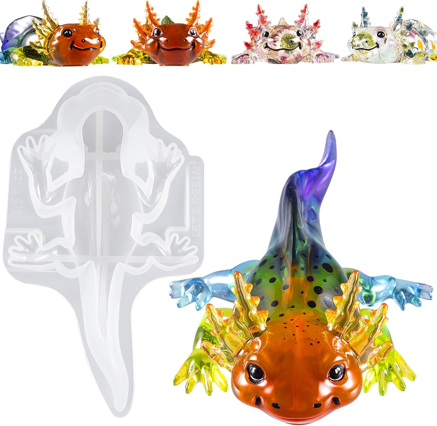 Resin Art Craft - Large Axolotl Resin Molds Silicone, 3D