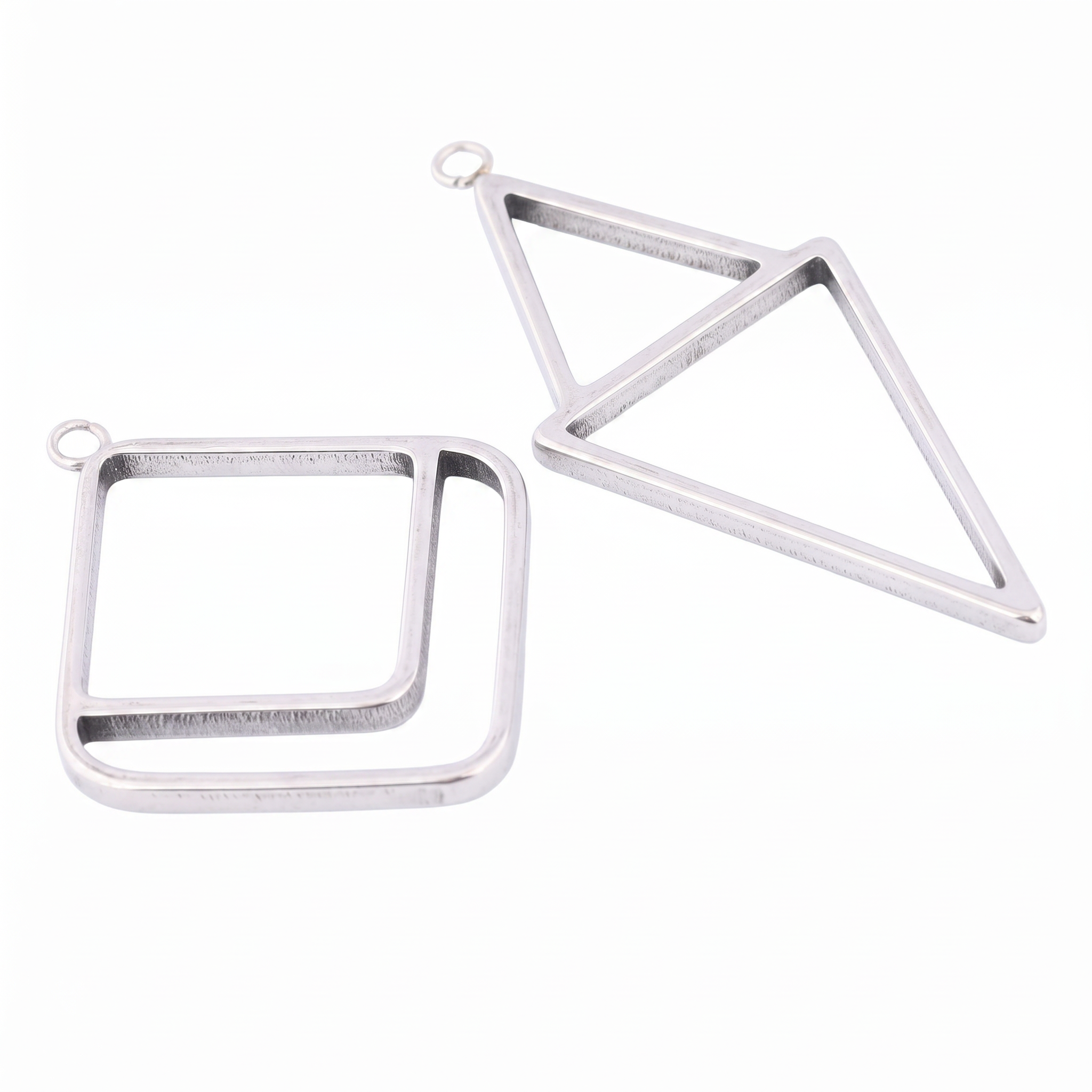 Resin Art Gift Ideas - 10pcs Square Triangle 3mm Thick Open