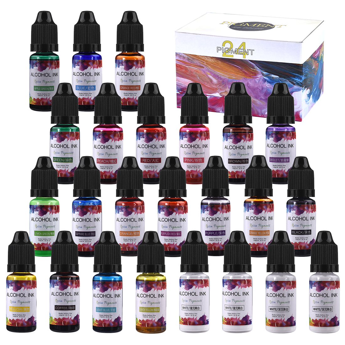 Resin Pigment Alcohol Ink - 10ML Art Ink Alcohol Resin Pigment