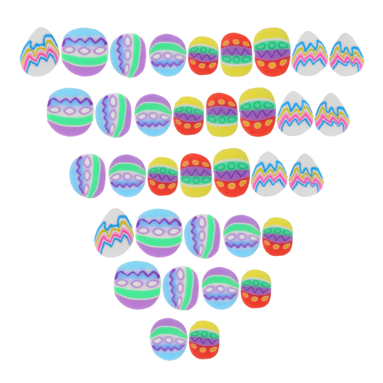 Resin Art And Jewelry - 10Packs Easter Egg Polymer Clay Slices