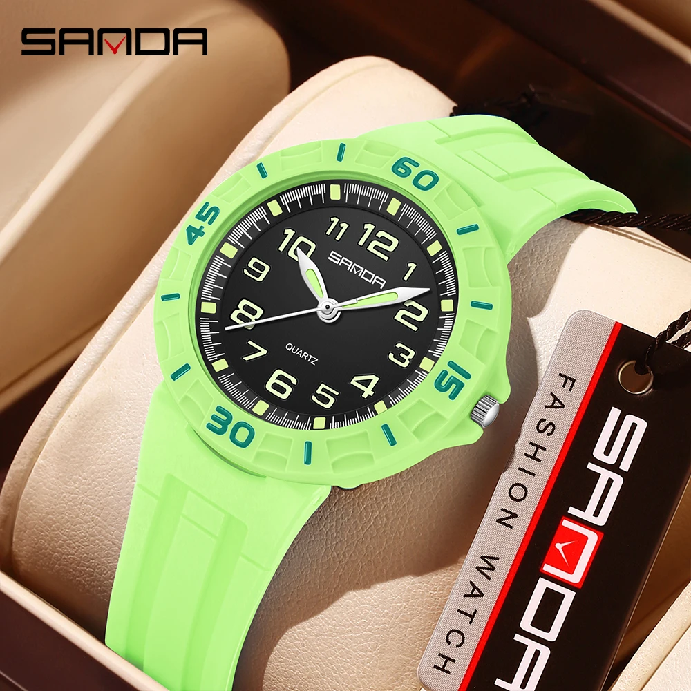 Resin Art Underwater - SANDA Student Quartz Watch 50m Waterproof