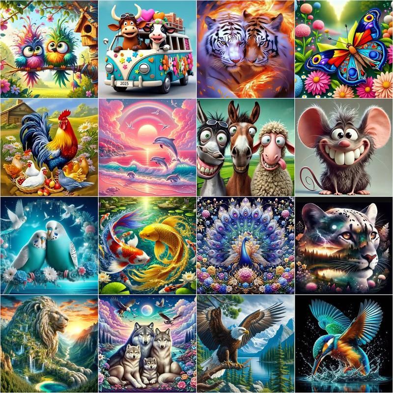 Resin Art For Beginners - 1pc frameless Diamond Art Painting Animal
