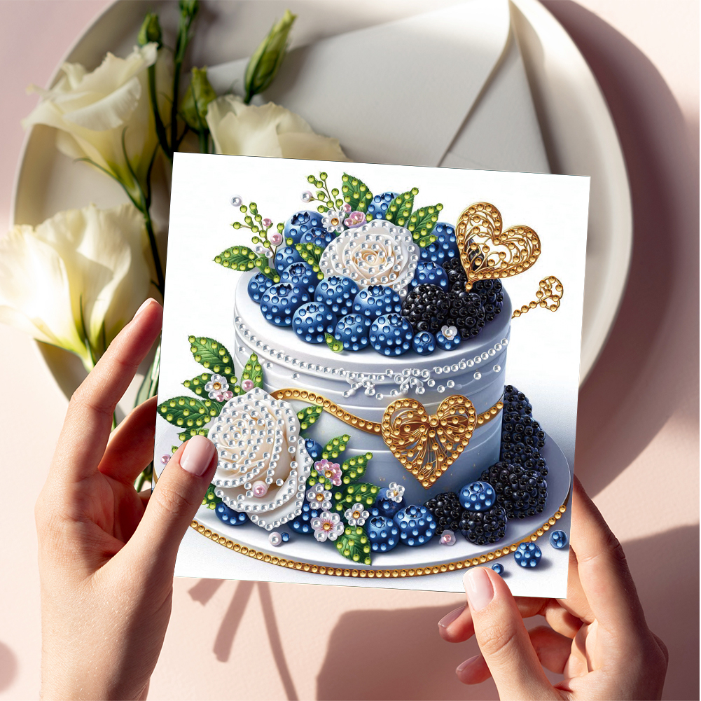 Xmas Resin Art - 6pcs DIY Diamond Painting Greeting Card
