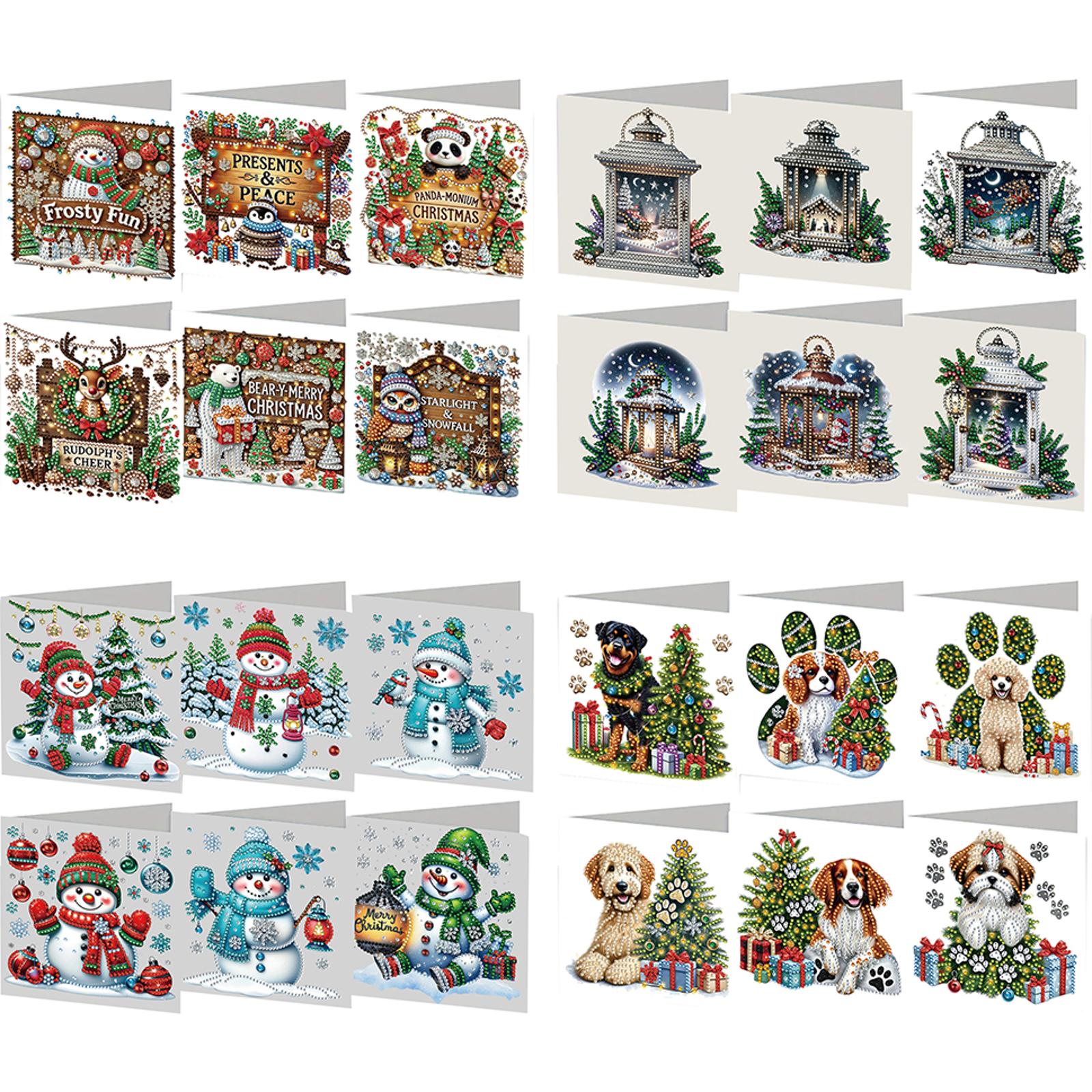 Xmas Resin Art - 6PCS DIY Rhinestone Diamond Art Mosaic