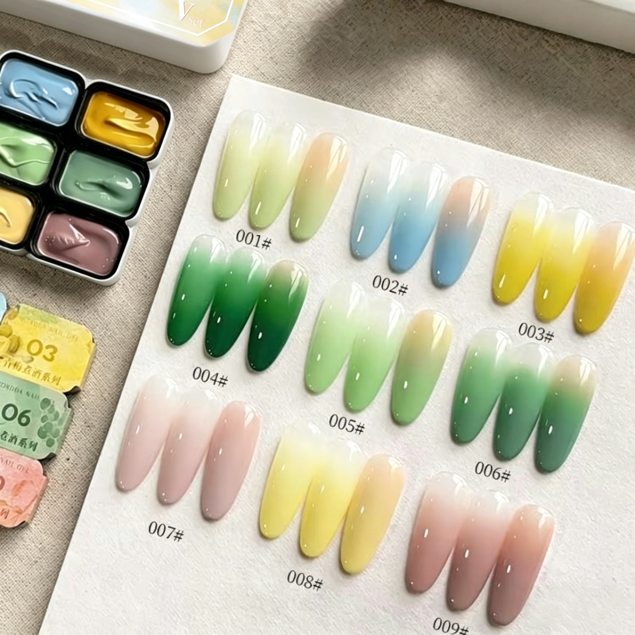 9-color solid nail polish,Bean - огляд і ціна Resin Art Gel