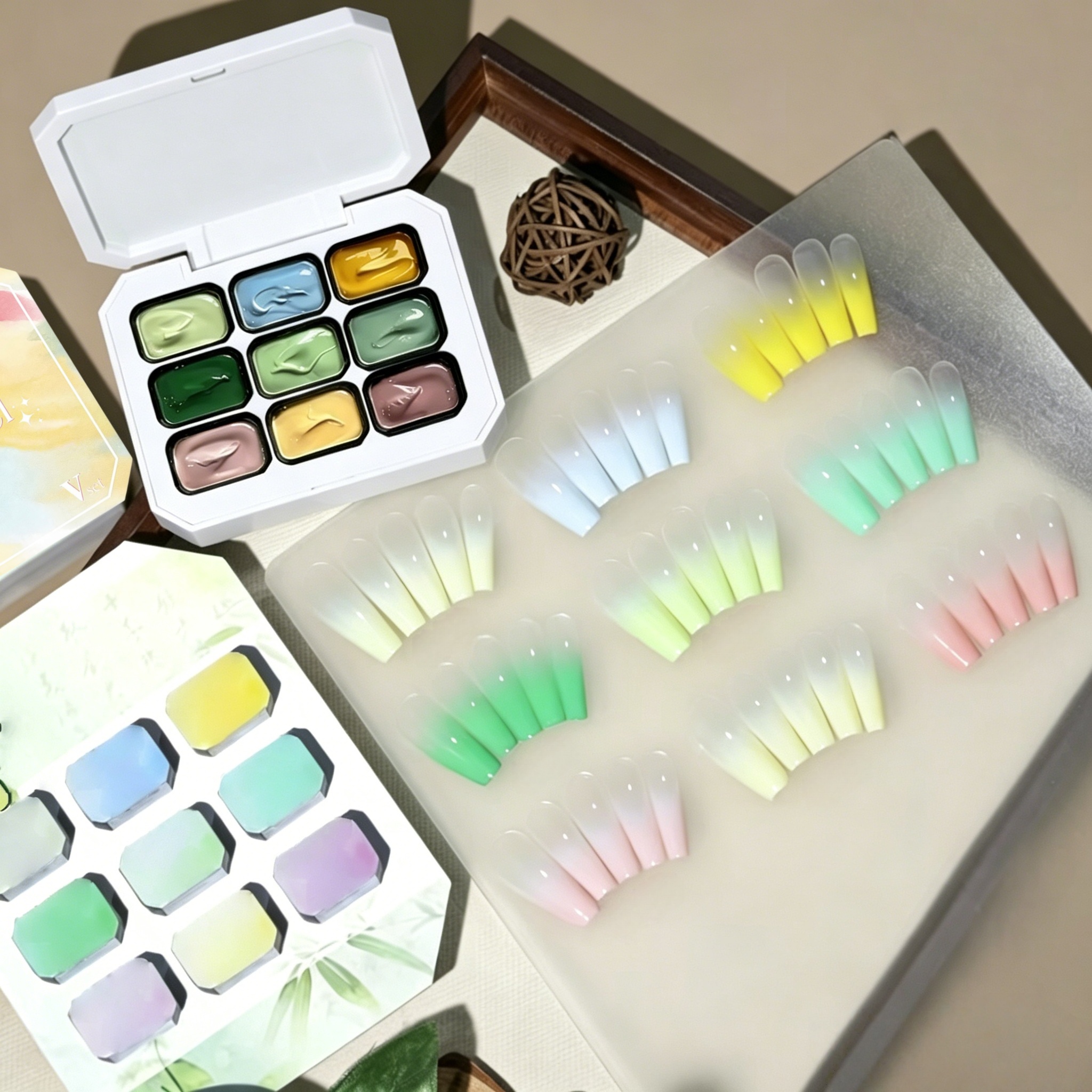 9-color solid nail polish,Bean - огляд і ціна Resin Art Gel