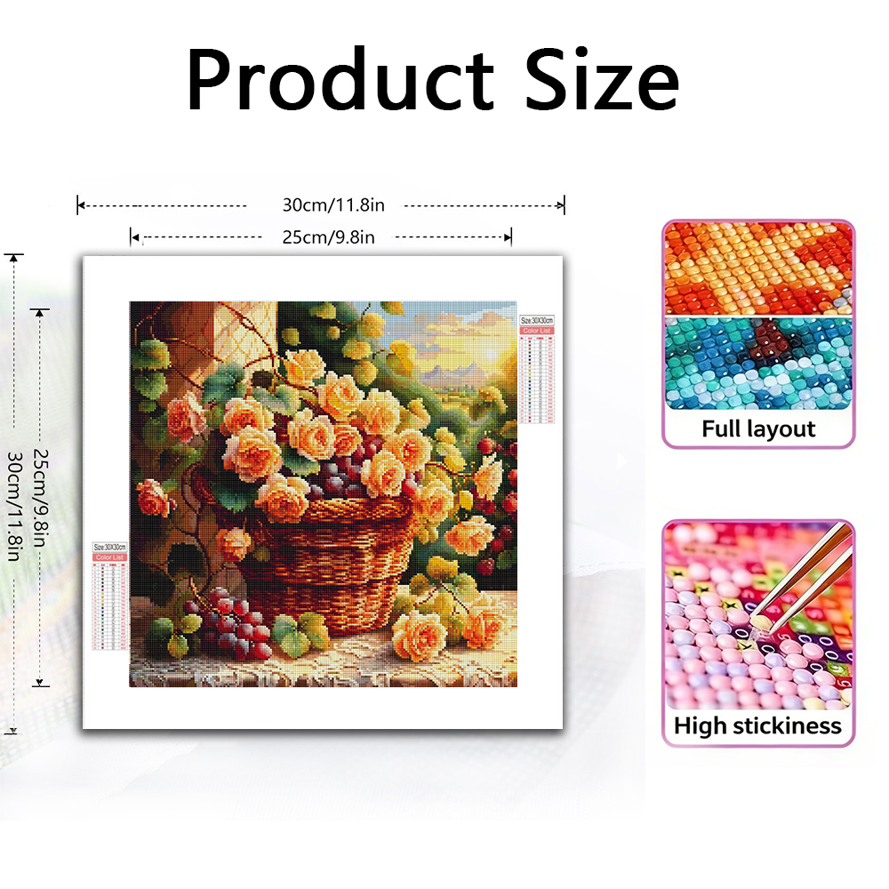 Flower Diamond Painting Kit Fu - огляд і ціна Resin Art For Beginners