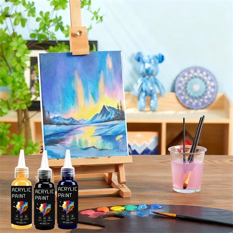 Acrylic Paint Set 6 Colors 50m - огляд і ціна Resin Art Price