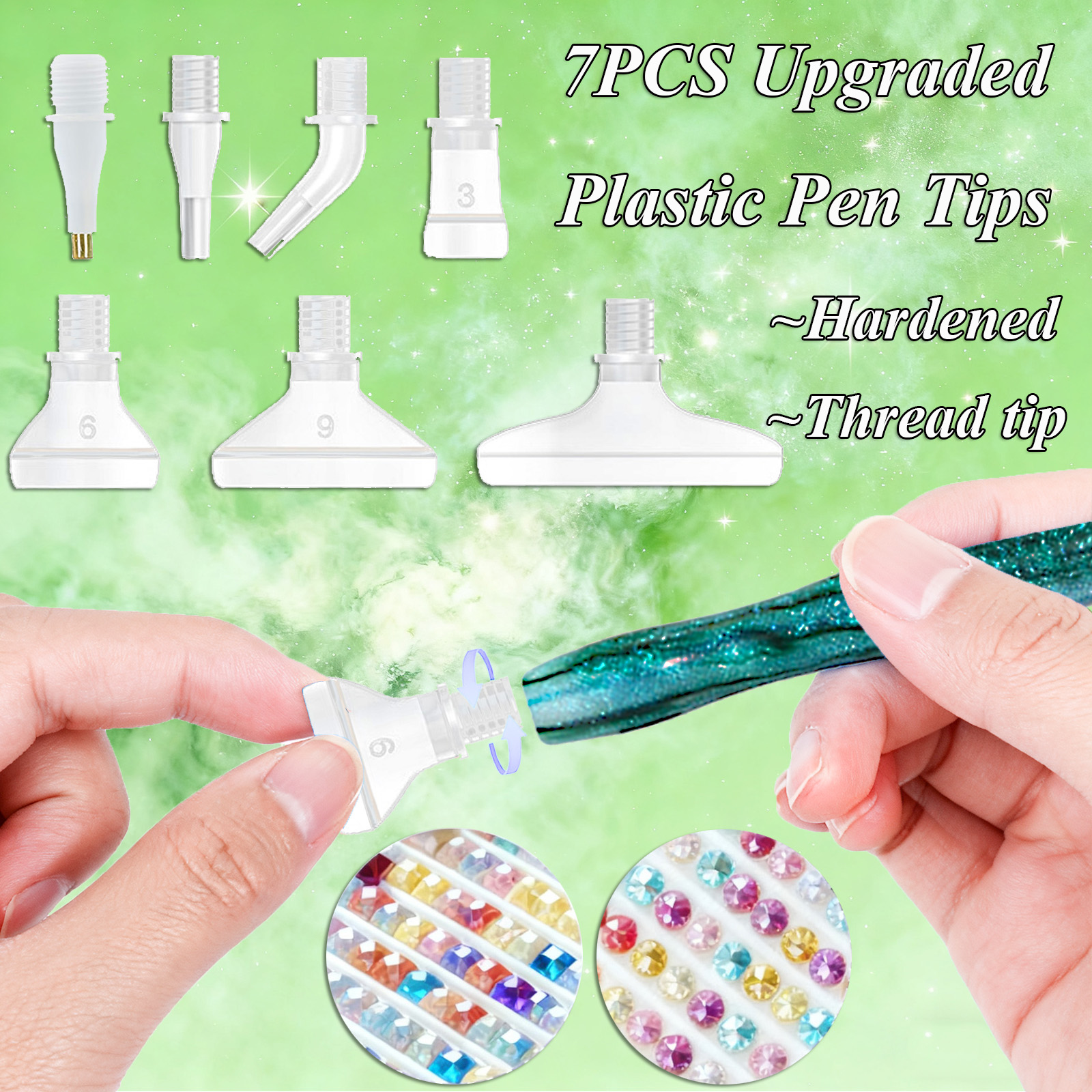 Diamond Paintbrush Set (Green) - огляд і ціна Resin Art Craft