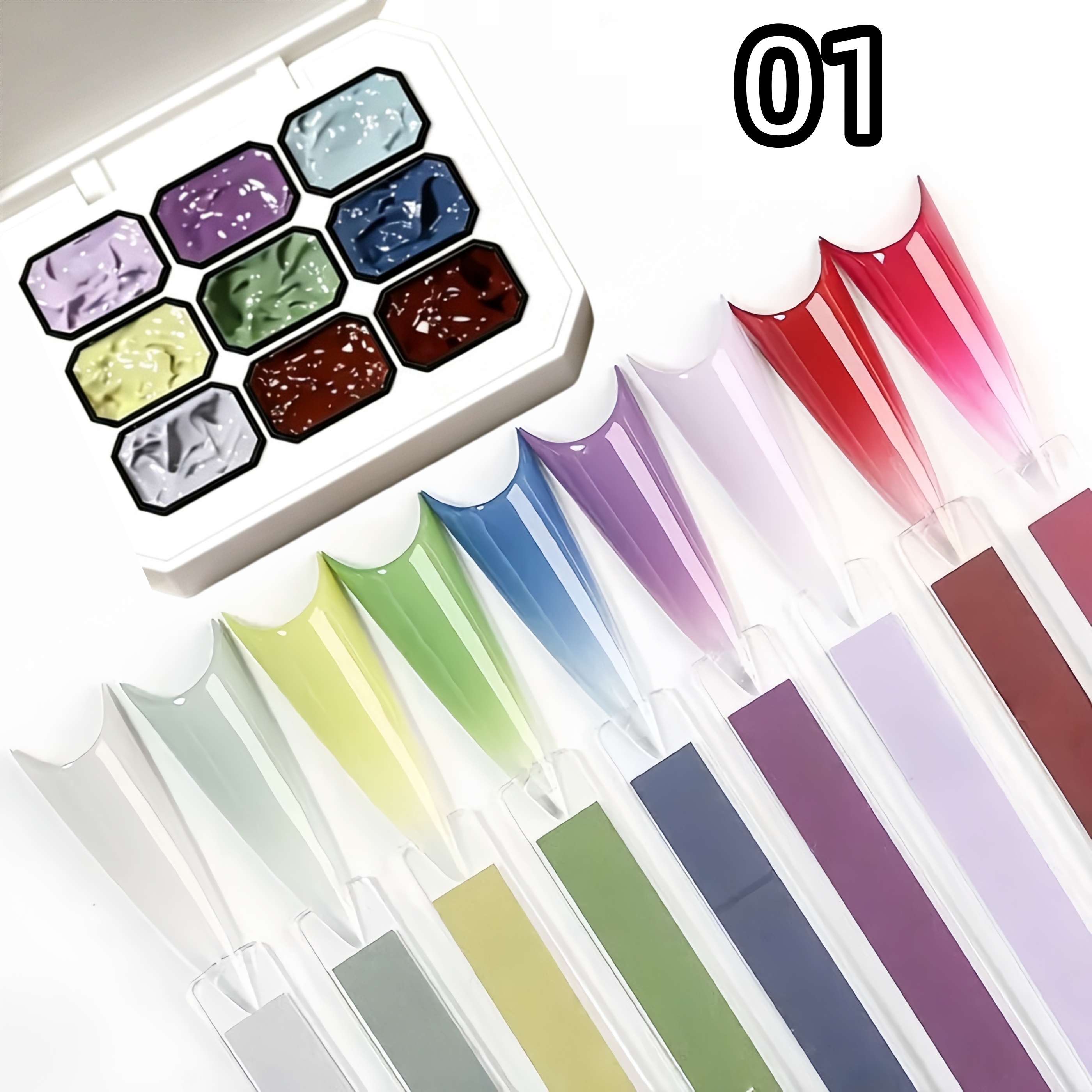 1pc solid  9-grid color painti - огляд і ціна Resin Art Gel