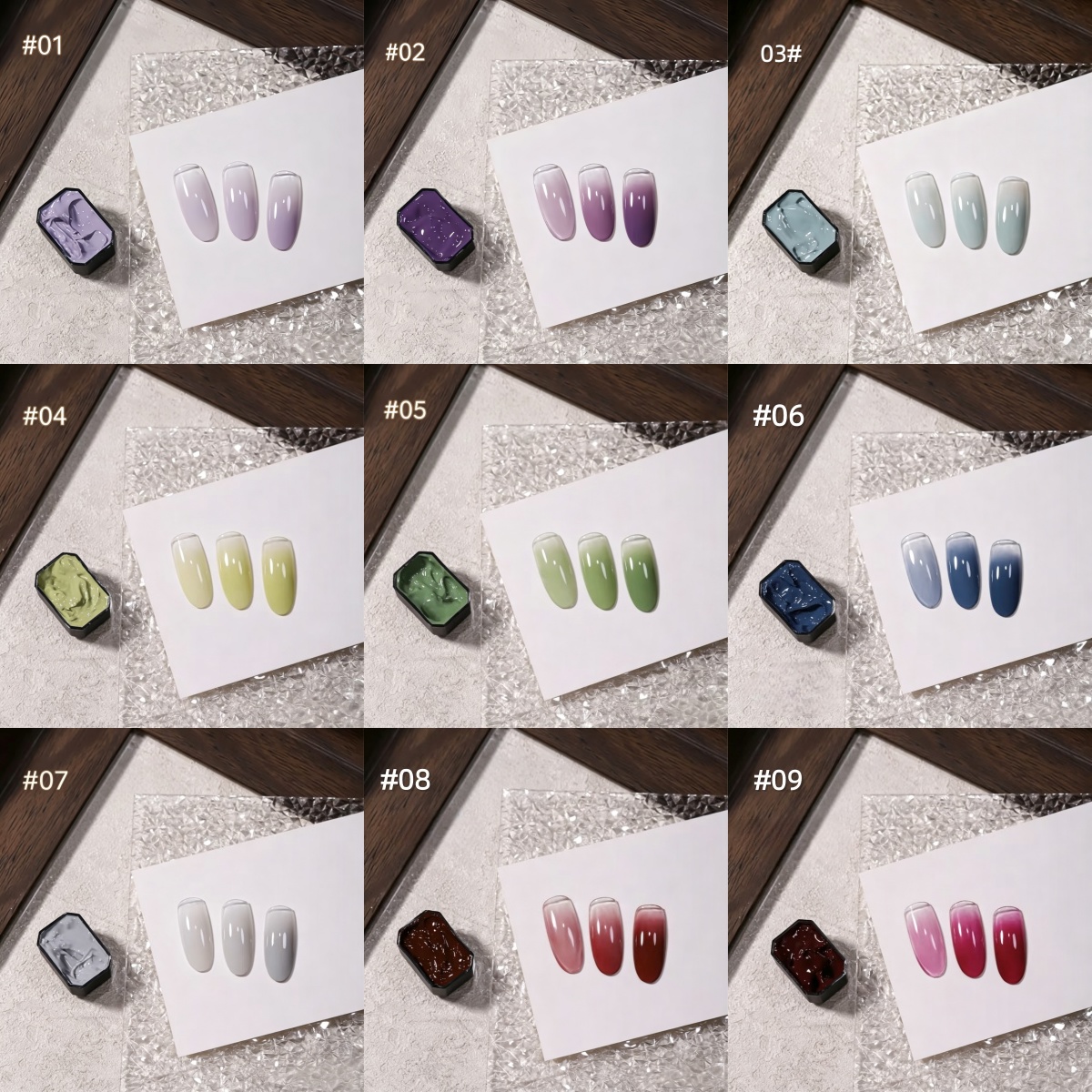 1pc solid  9-grid color painti - огляд і ціна Resin Art Gel
