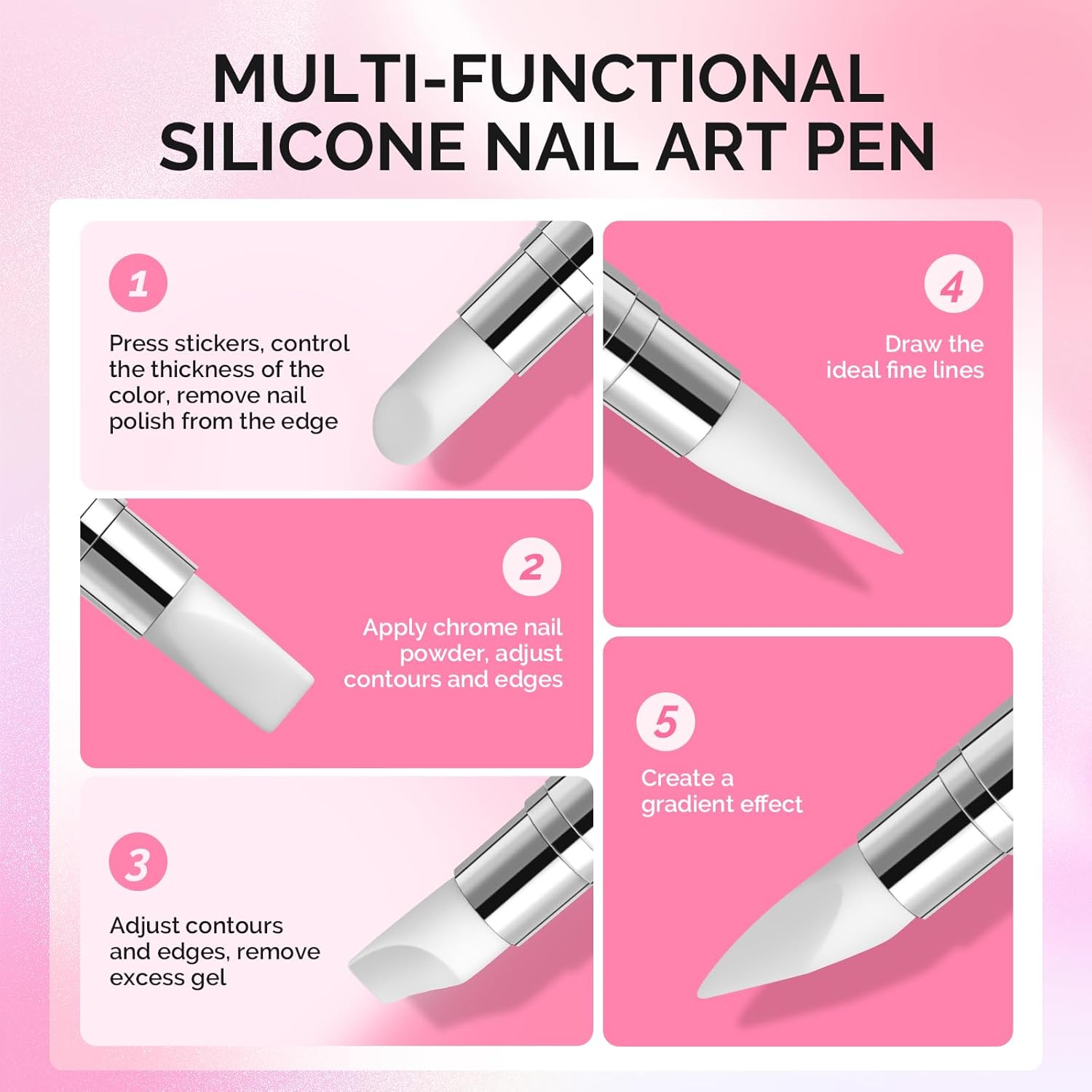 5 Pcs Nail Art Sculpture Pen S - огляд і ціна Resin Art Design Images