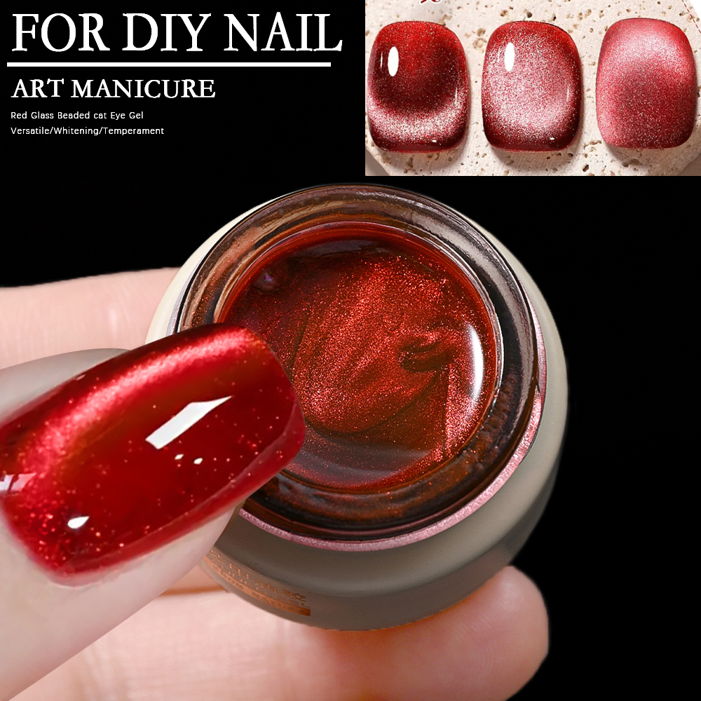 8ml Ruby Red Cat Eye Gel Nail  - огляд і ціна Resin Art Gel