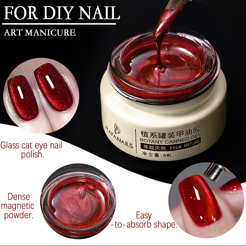 8ml Ruby Red Cat Eye Gel Nail  - огляд і ціна Resin Art Gel
