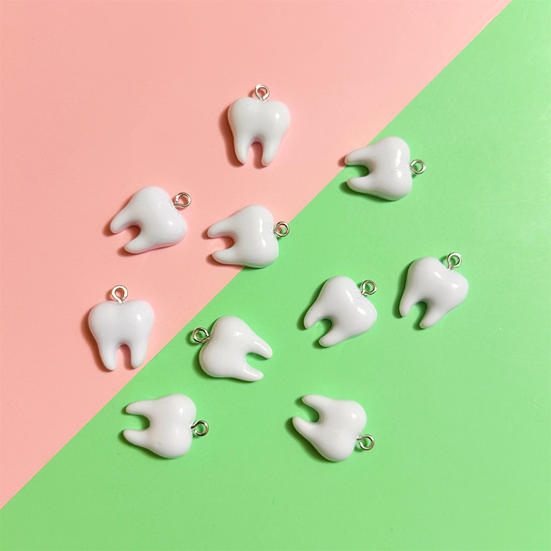 10pcs Cute White Teeth Resin P - огляд і ціна Resin Art Gift Ideas