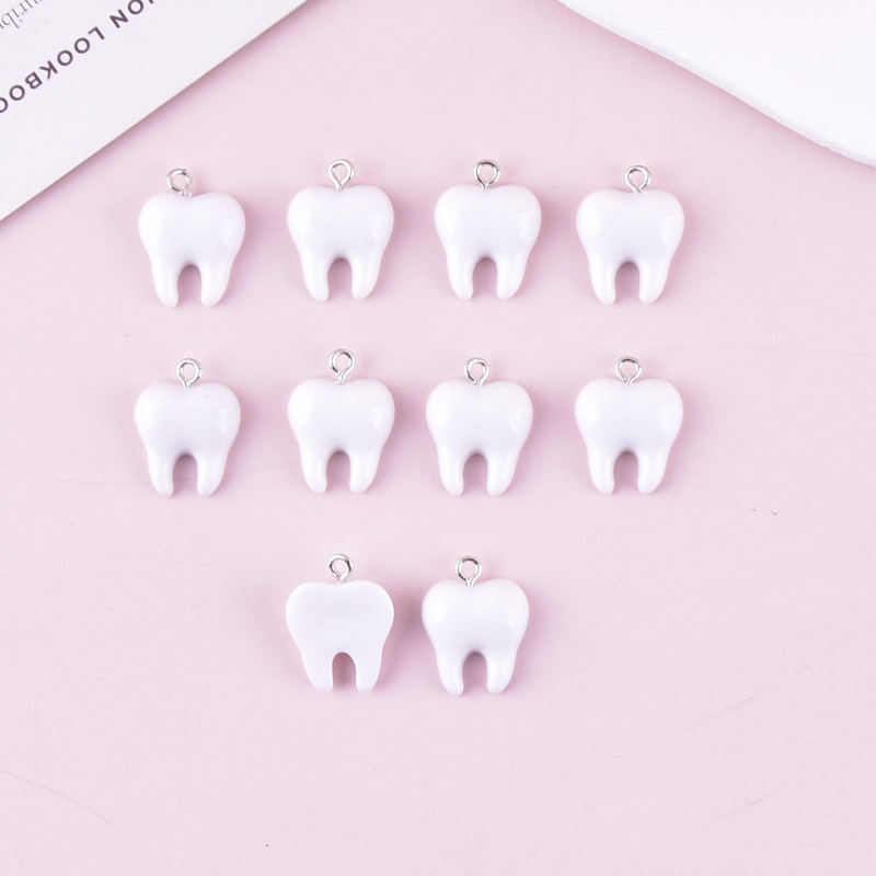 10pcs Cute White Teeth Resin P - огляд і ціна Resin Art Gift Ideas