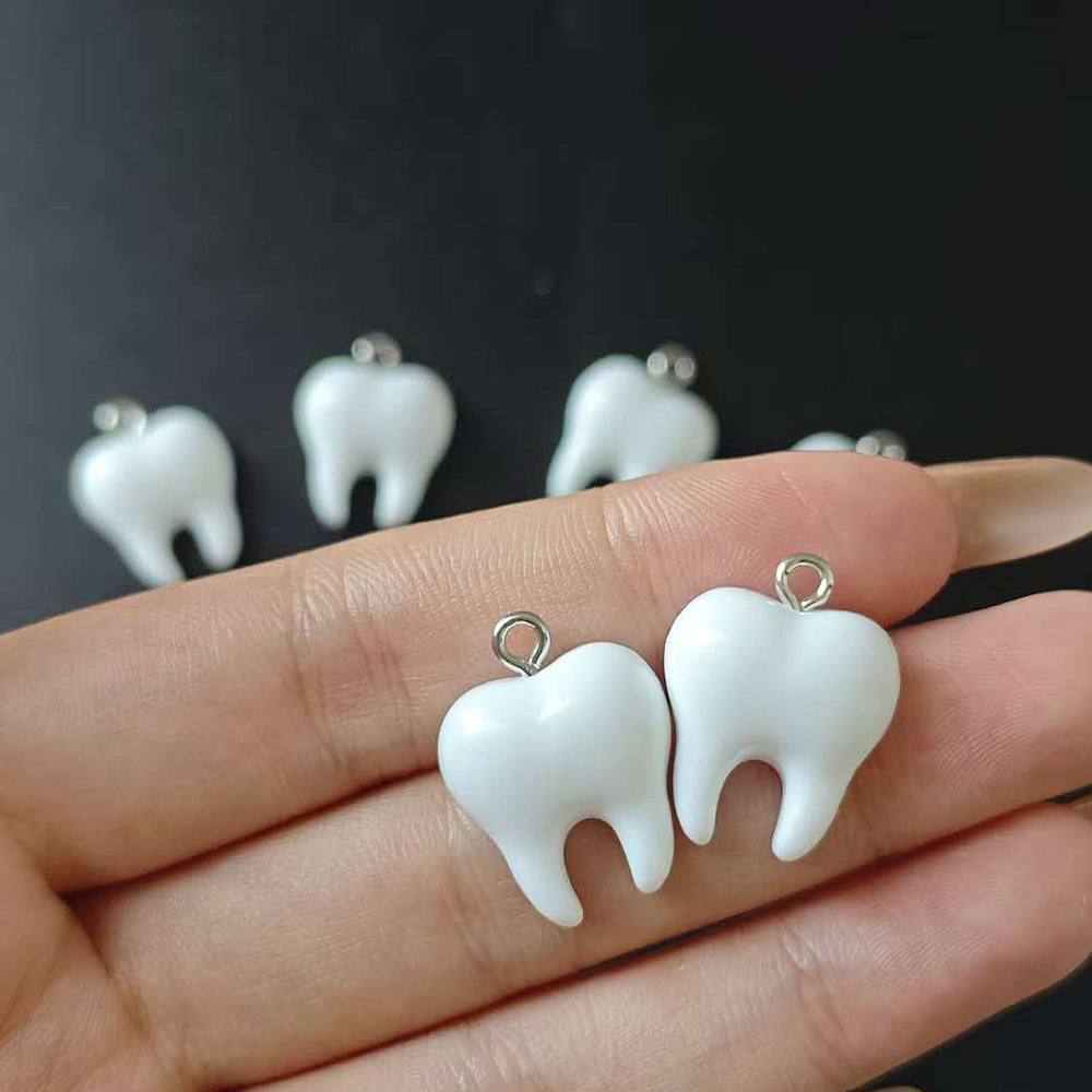 10pcs Cute White Teeth Resin P - огляд і ціна Resin Art Gift Ideas