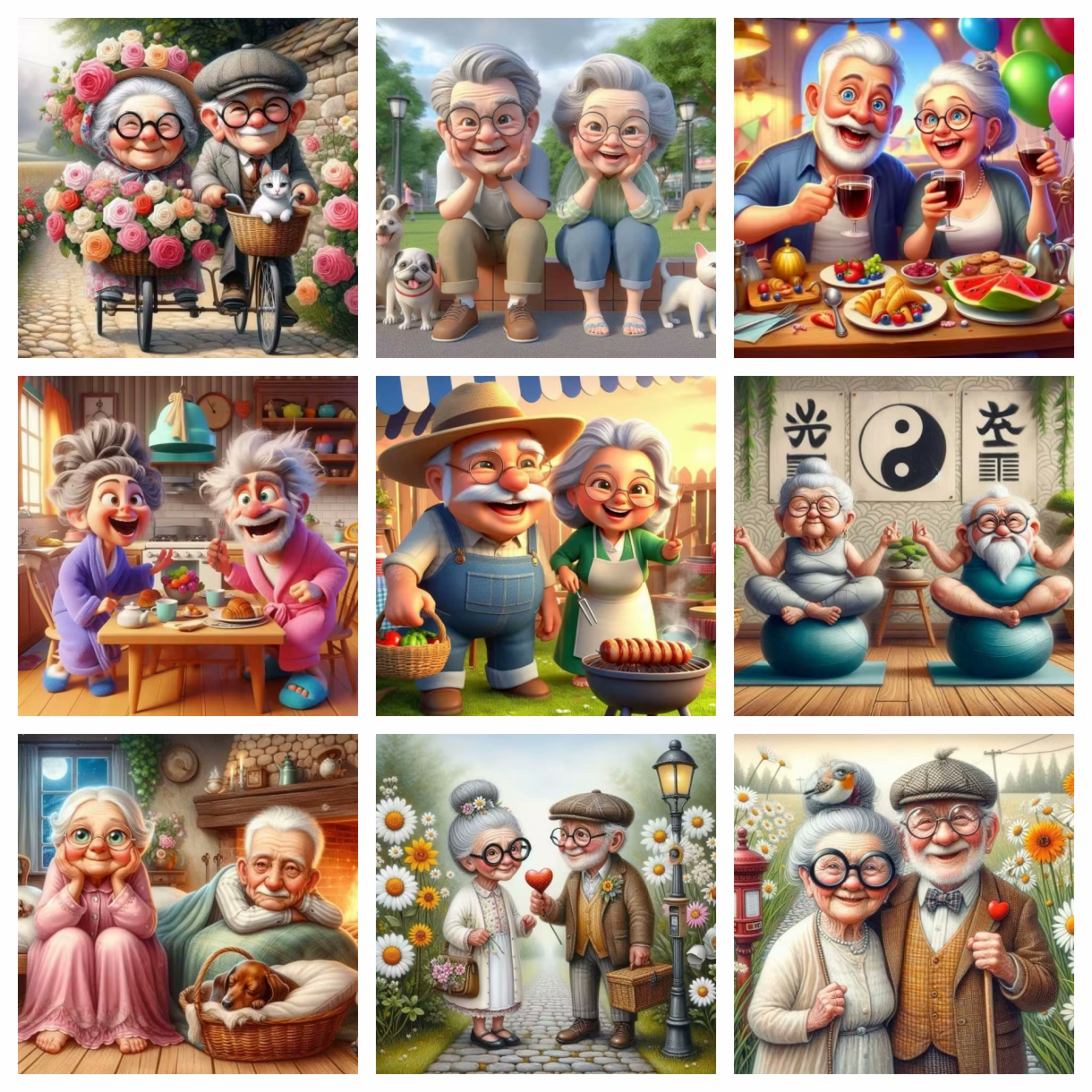 Cartoon Happy Old Couple 5D Fu - огляд і ціна Resin Art For Beginners