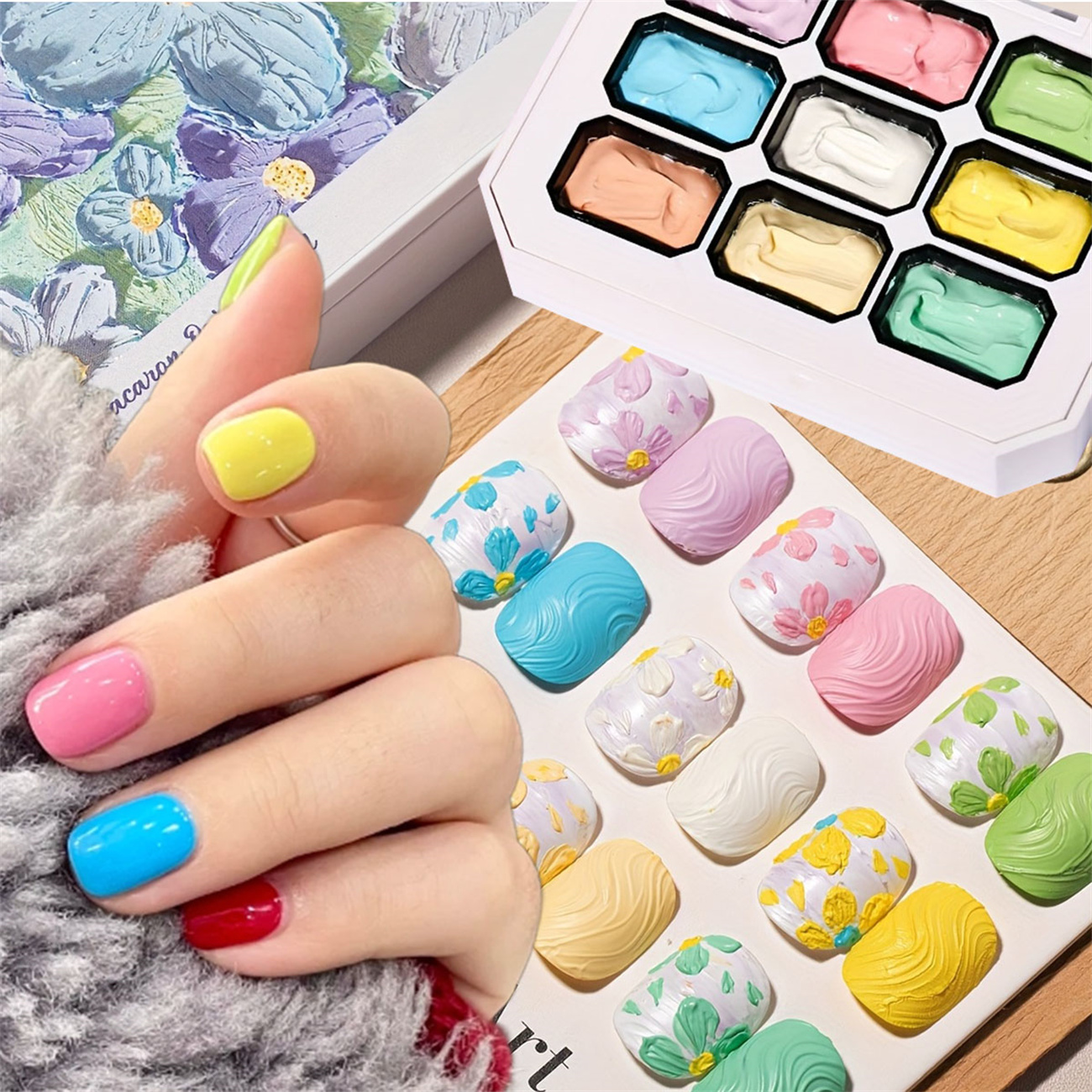 1pc 9-color Makaron solid nail - огляд і ціна Resin Art Gel