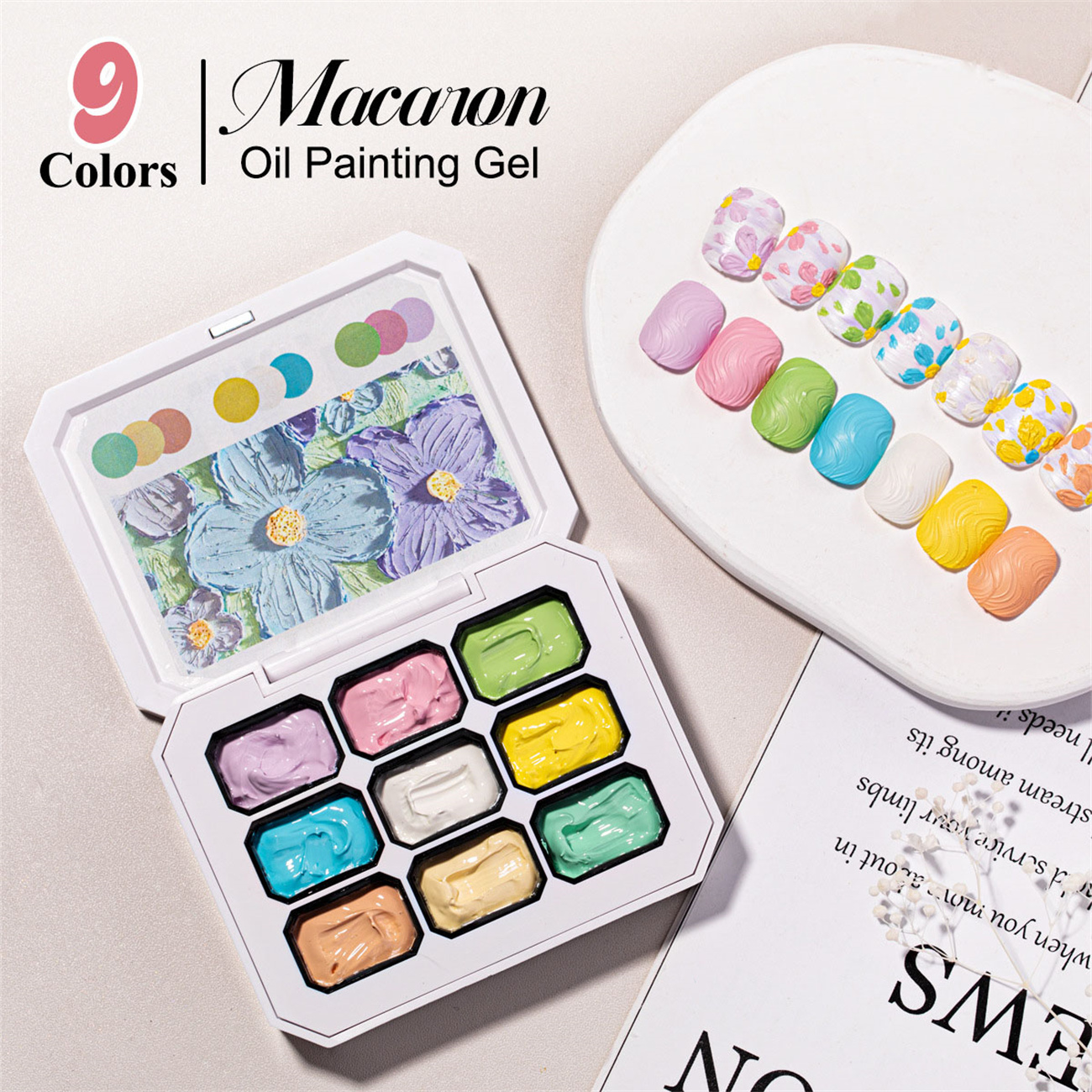 1pc 9-color Makaron solid nail - огляд і ціна Resin Art Gel