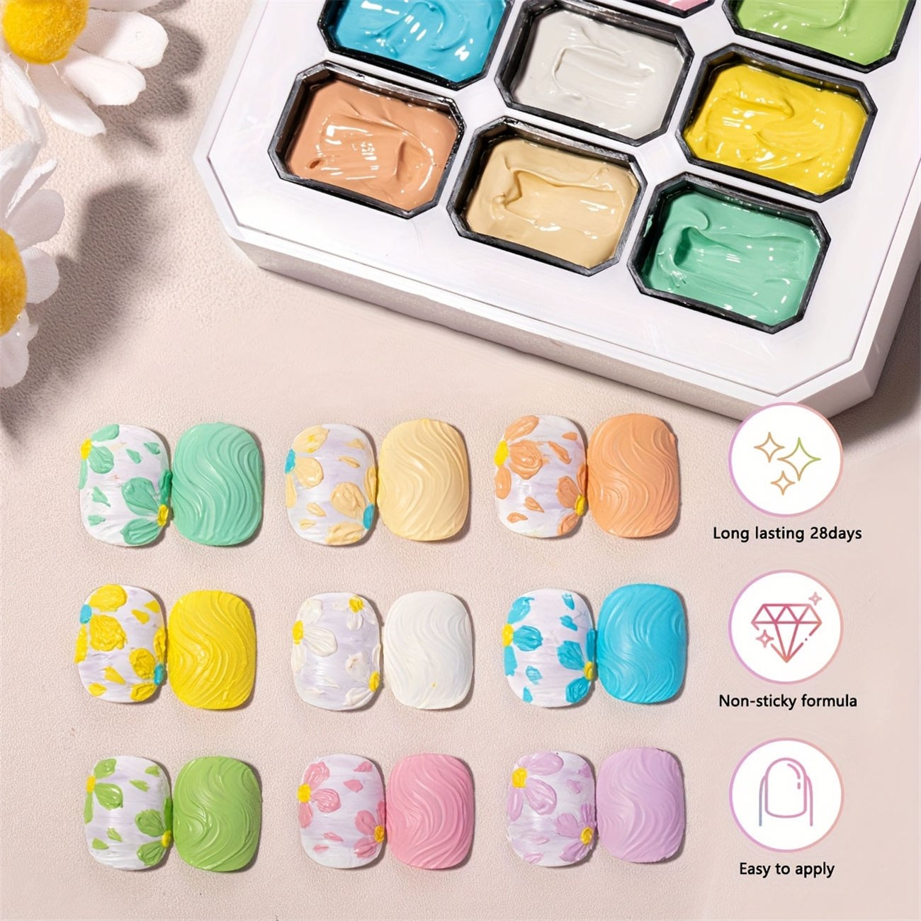 1pc 9-color Makaron solid nail - огляд і ціна Resin Art Gel