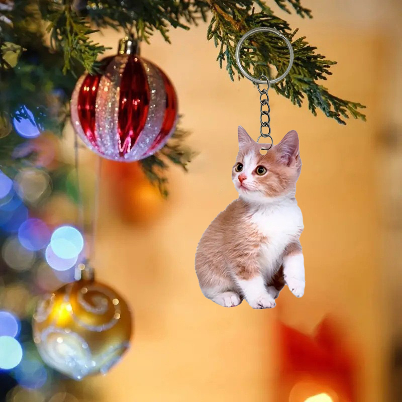 Black And White Cat Keychain 2 - огляд і ціна Resin Art Keychain Design