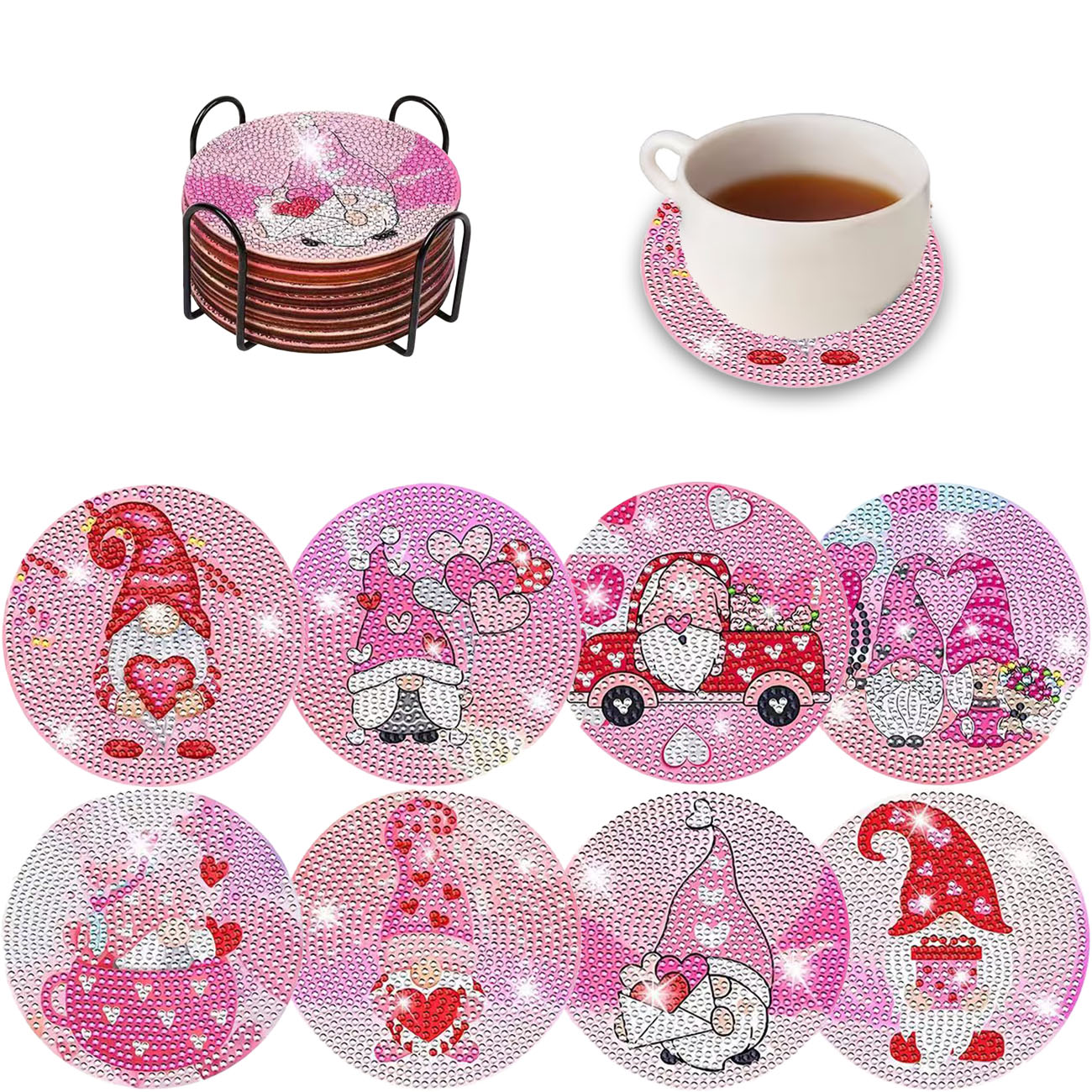 8PCS Valentine's Day Gnome Dia - огляд і ціна Resin Art Kit For Beginners