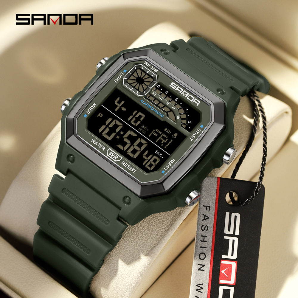 SANDA 6196 Men Electronic Watc - огляд і ціна Resin Art Underwater
