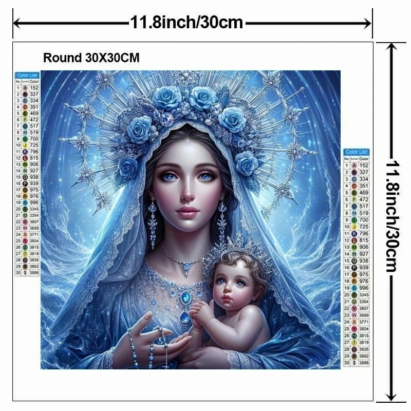 1pc frameless  Mother of Jesus - огляд і ціна Resin Art For Beginners