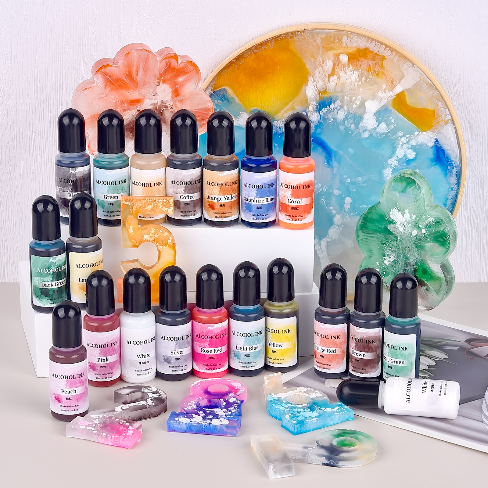 1set Art Ink Alcohol Epoxy Res - огляд і ціна Resin Pigment Alcohol Ink