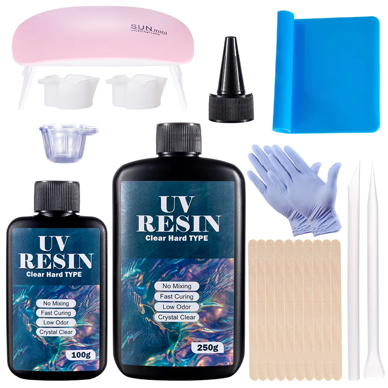 Hard UV Resin Glue Kit Fast Cu - огляд і ціна Resin Art Price