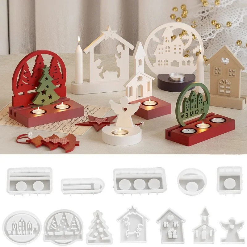 Halloween Christmas  Candle Ho - огляд і ціна Xmas Resin Art