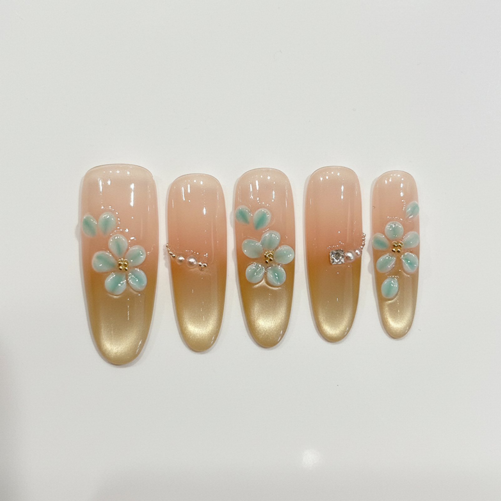 Handmade Fake Nails 10pcs Wear - огляд і ціна Resin Art Flower