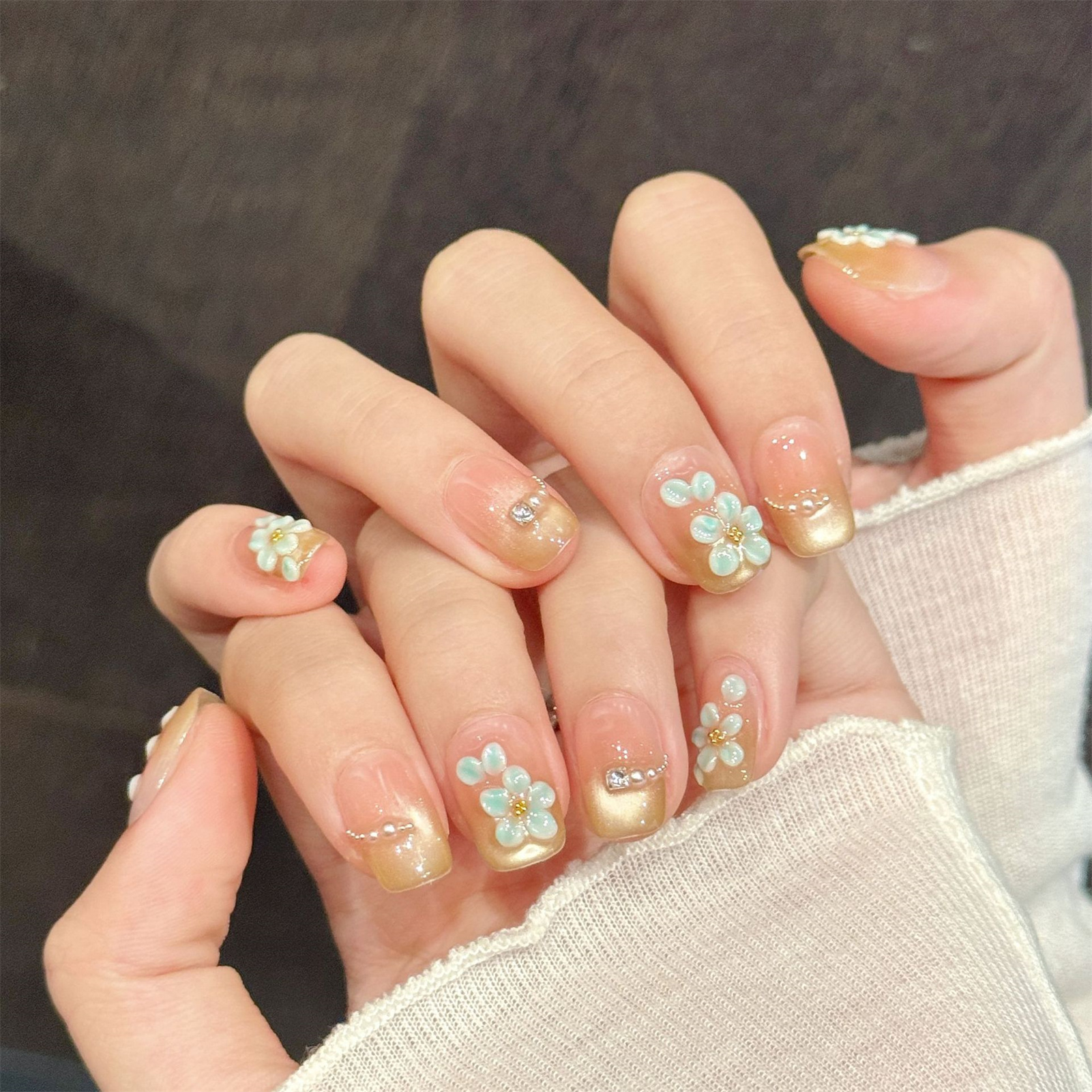 Handmade Fake Nails 10pcs Wear - огляд і ціна Resin Art Flower