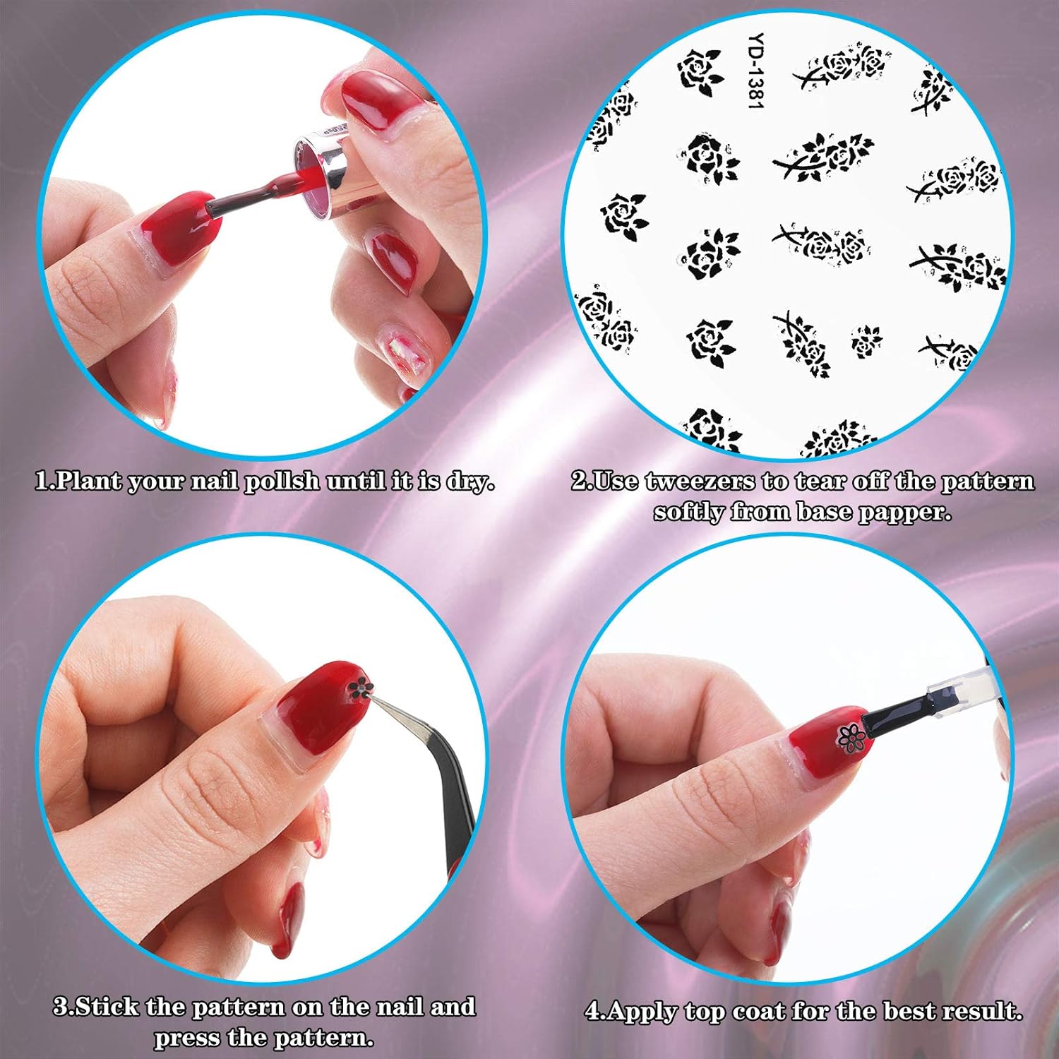 5000 Pcs 3D Flower Nail Sticke - огляд і ціна Resin Art Design Images