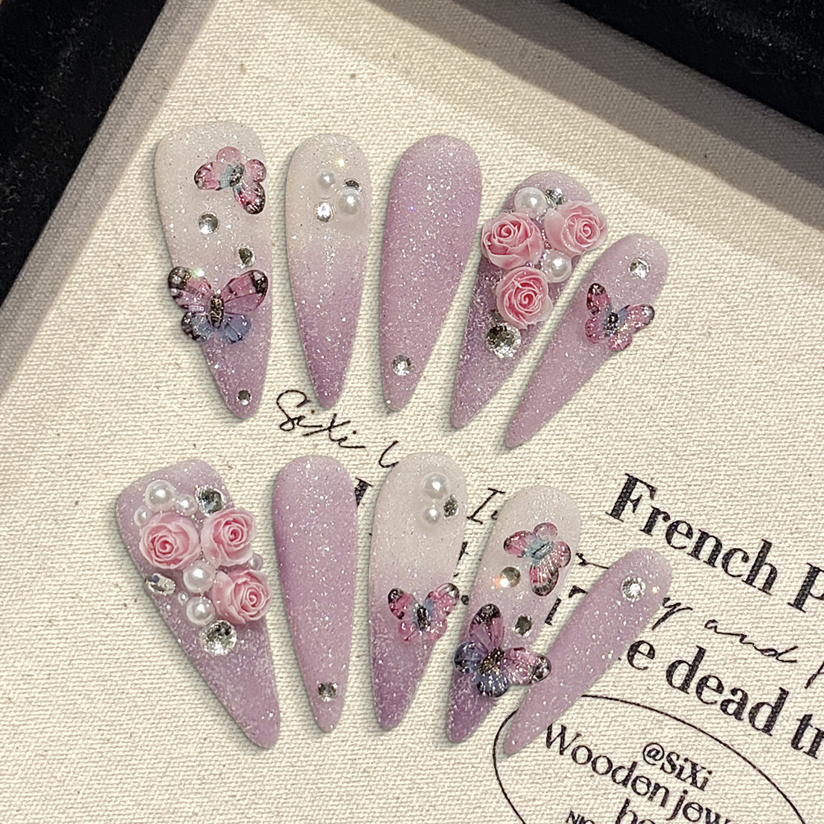 10pcs Long Stiletto Handmade F - огляд і ціна Resin Art Flower
