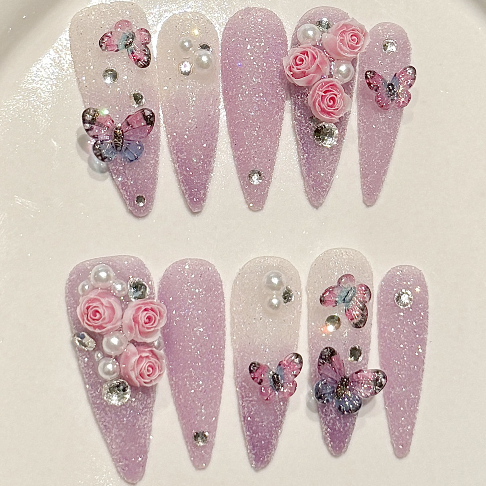 10pcs Long Stiletto Handmade F - огляд і ціна Resin Art Flower