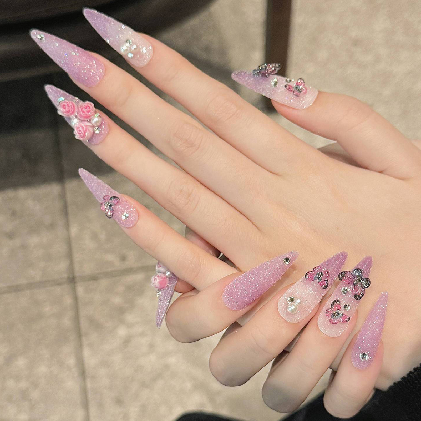 10pcs Long Stiletto Handmade F - огляд і ціна Resin Art Flower