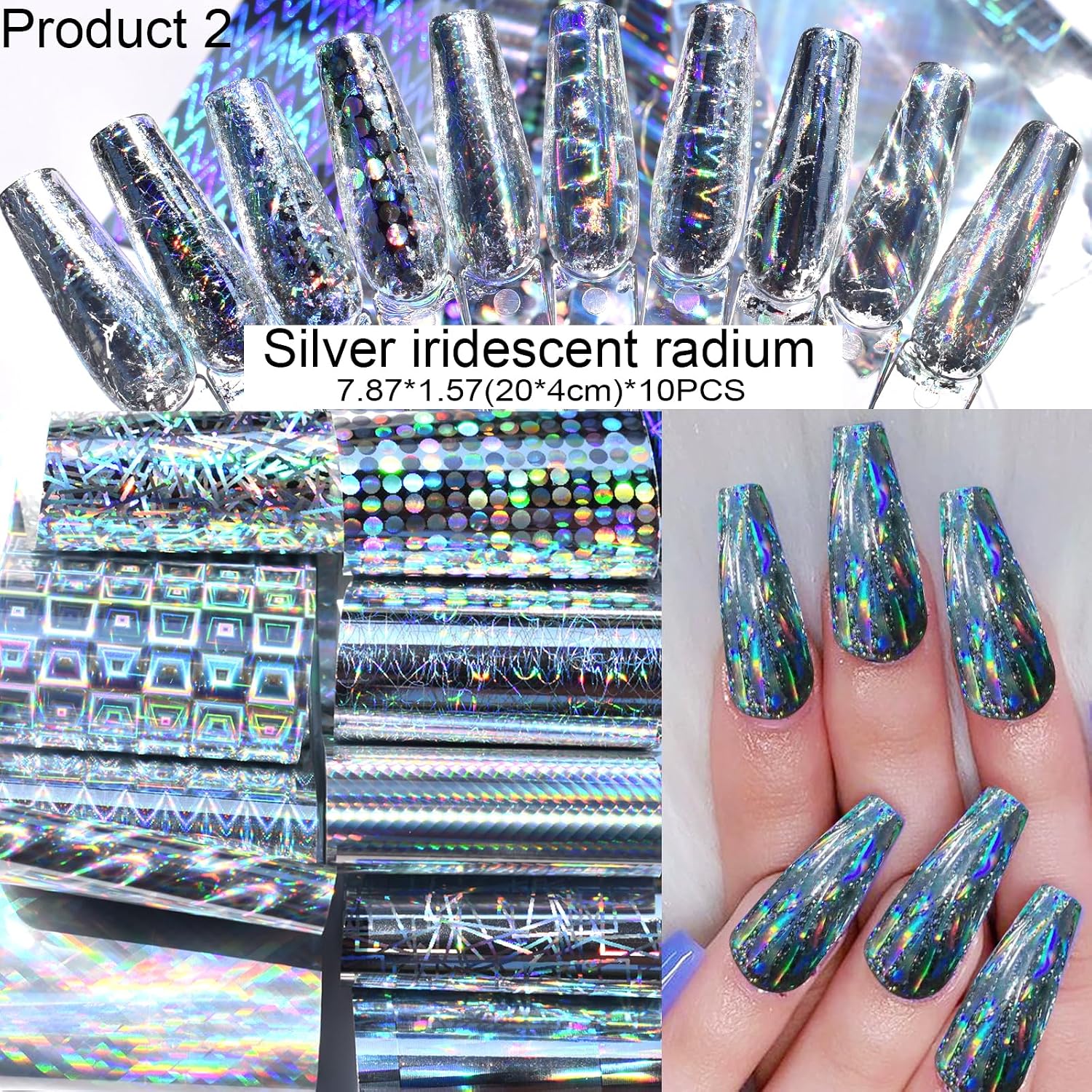 60pcs Nail Art Transfer Foils  - огляд і ціна Resin Art Design Images