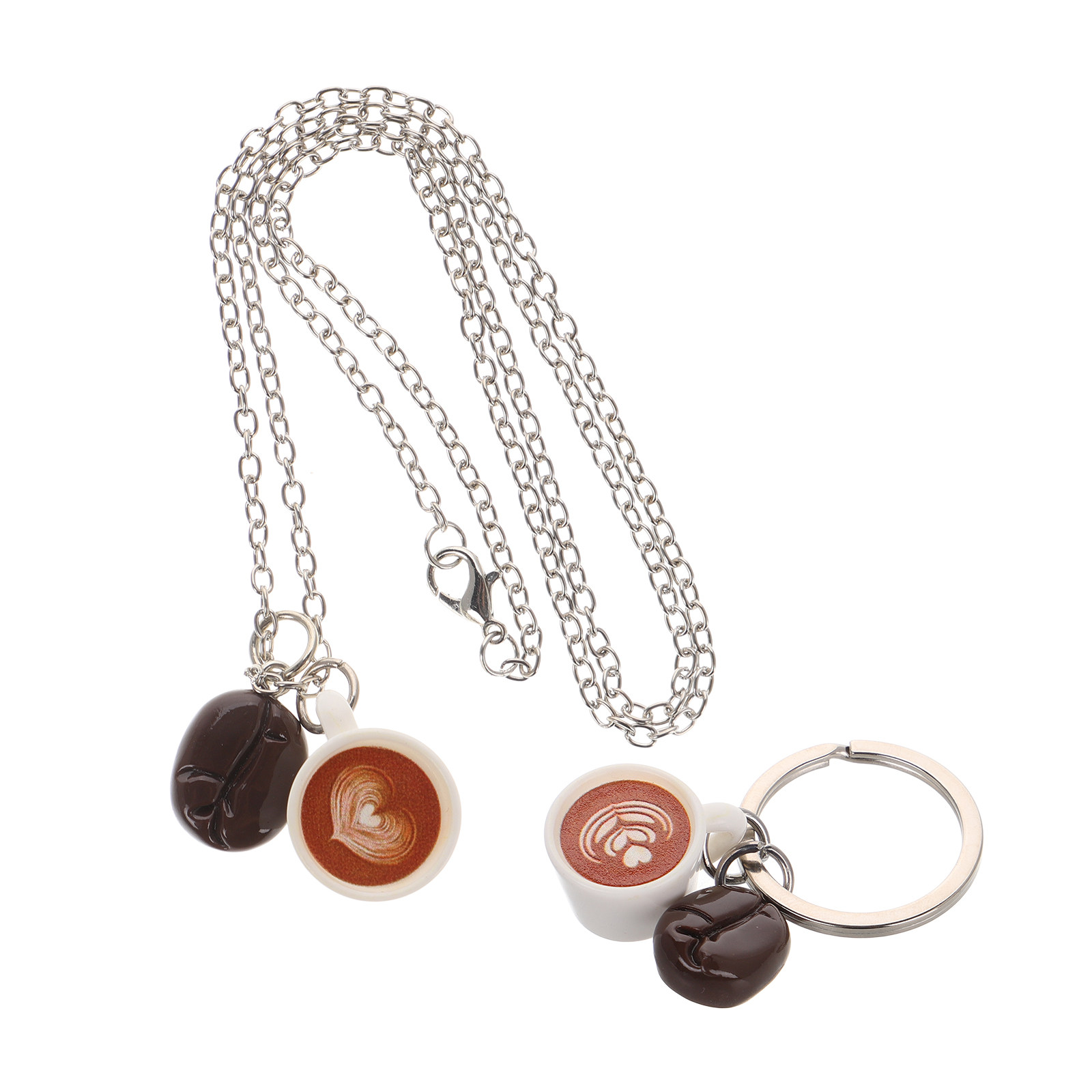 Coffee Bean Shaped Heart Penda - огляд і ціна Resin Art Keychain Design