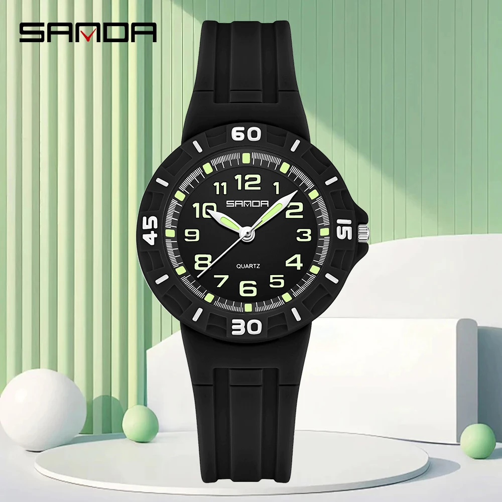 SANDA 6386 Student Quartz Watc - огляд і ціна Resin Art Underwater