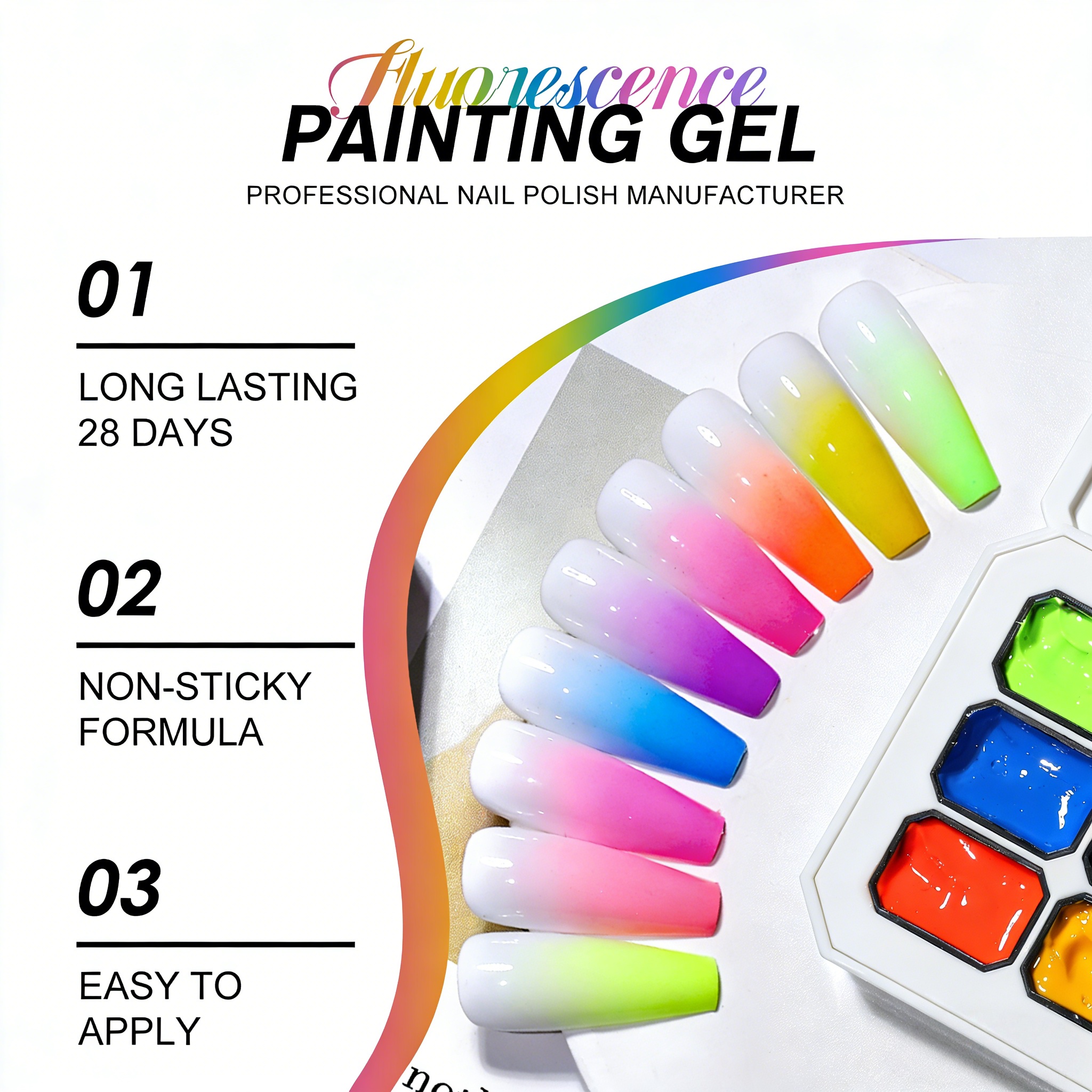 9-color solid nail polish ，pat - огляд і ціна Resin Art Gel