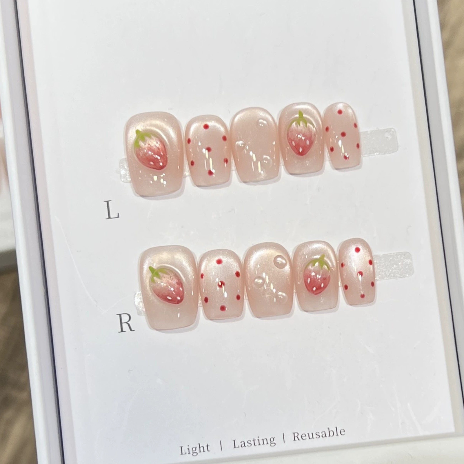 10PCS Short Square Fake Nails  - огляд і ціна Resin Art Flower